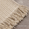 Cream braided Wool area rugs